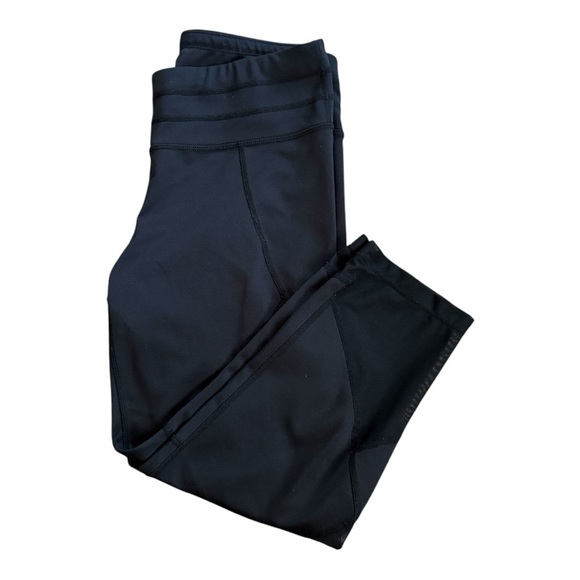 Athleta Mesh Sonar Cropped Active Workout Black Leggings Size Small athletic - Picture 9 of 12